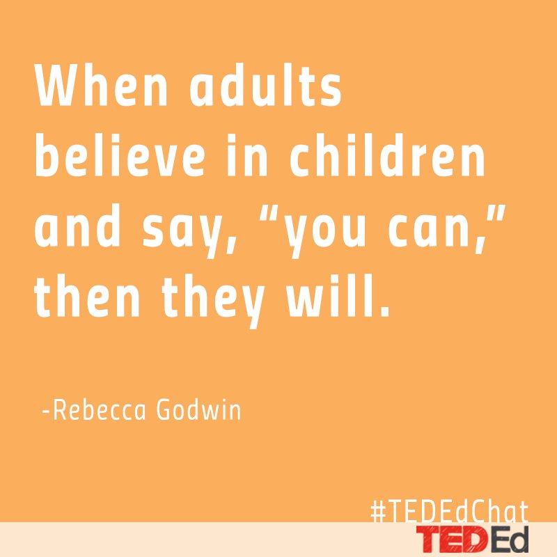 TED_ED's tweet photo. Q4 How can we empower students to have a “I Can” mindset on a daily basis? #TEDEdChat https://t.co/bgGlxtY3aI
