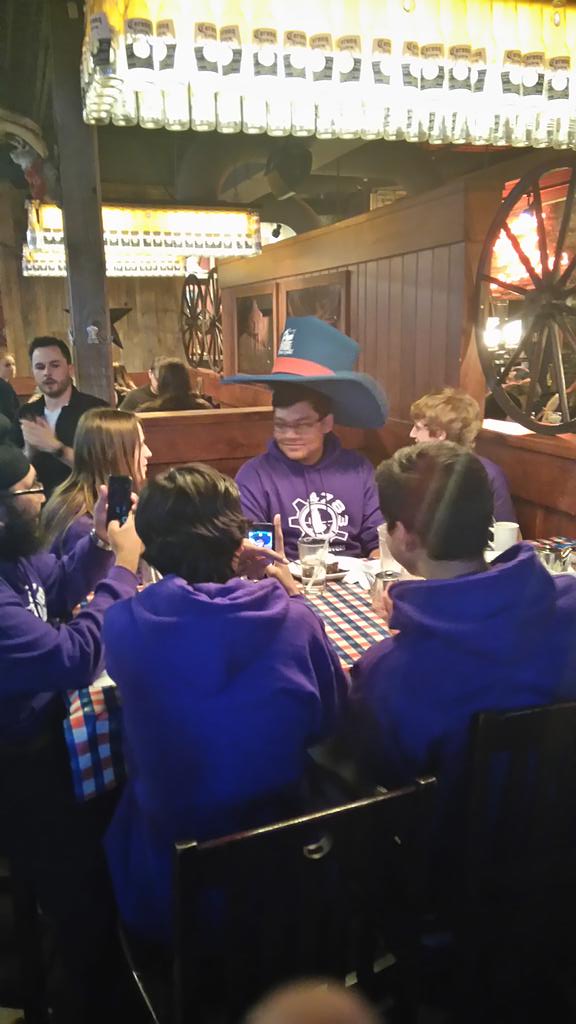 LDHRobo's tweet photo. Friday of #GTRE was the 18th birthday of our student captain and drive coach Ashfee. So we had to embarrass him. https://t.co/1FY3azSBjn