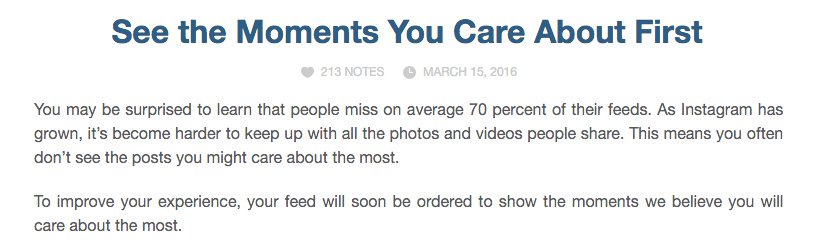 SocialSelect_'s tweet image. And the biggest channel news this week: Instagram are introducing an algorithmic feed. Goodbye, engagement (maybe)