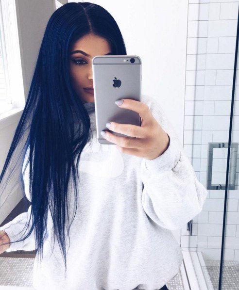 Kyliejenner Navy Blue Hair Allure Scoopnest