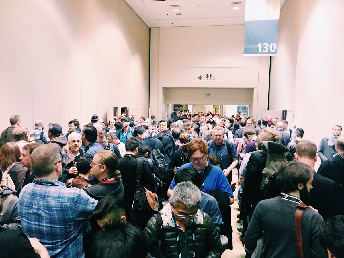 There is so much excitement around VR that #GDC16 had to switch #VRDC sessions to a bigger building today.
