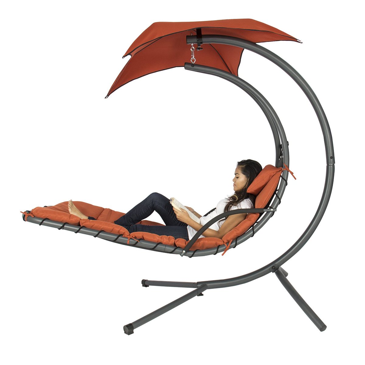 shahareliyahu's tweet image. Hanging Chaise Lounger Chair Arc Stand Air Porch Swing Hammock Canopy Red amzn.to/22ePjfq #outdoor #chair