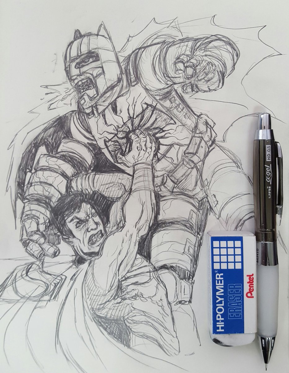 AngelDfallenOne's tweet photo. Batman vs Superman #sketchfuel #batmanvssuperman #batman #superman #DCcomics #doodlewhileyouwork Ultimate Showdown https://t.co/1LWr0rhyTa