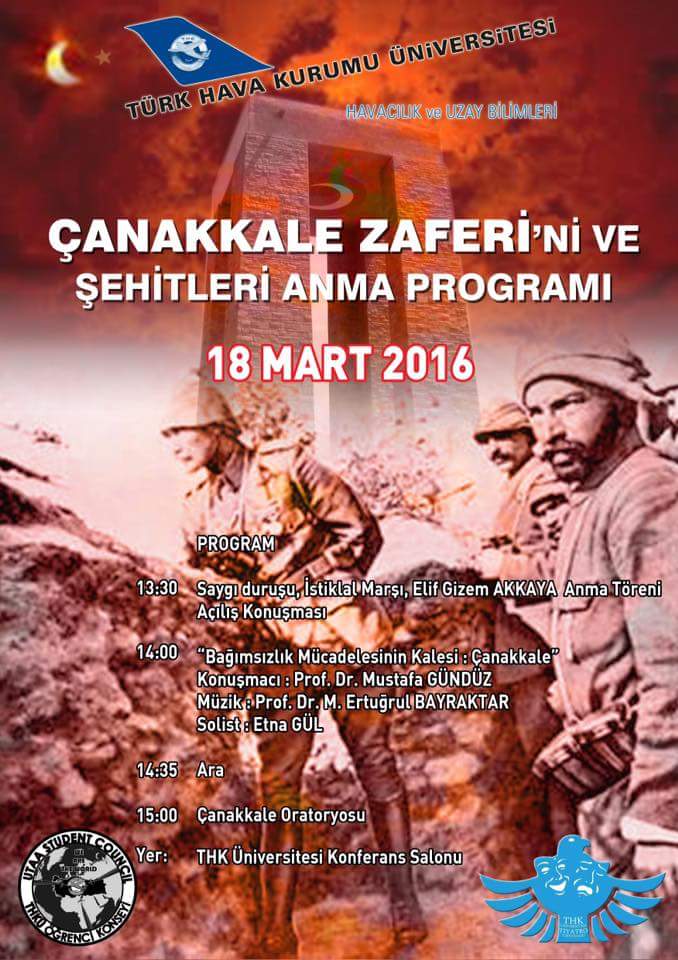THKU_Konsey's tweet photo. Elif Gizem kardeşimiz ve Çanakkale şehitlerimiz için 18.03.16 günü 13:30da anma töreni ve oratoryo sergilenecektir. https://t.co/LMFpz0CL4c
