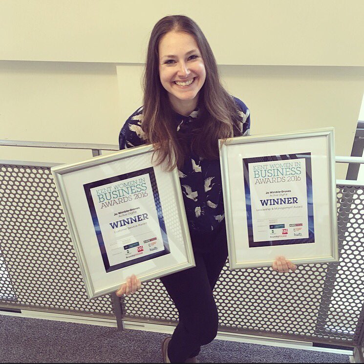 guilty_mother's tweet photo. Back in the office &amp; great to hold my double #KWIBA2016 awards #womeninbusiness #BloggingGals @tots100 @GlamourMagUK https://t.co/rs5ETvqsXP