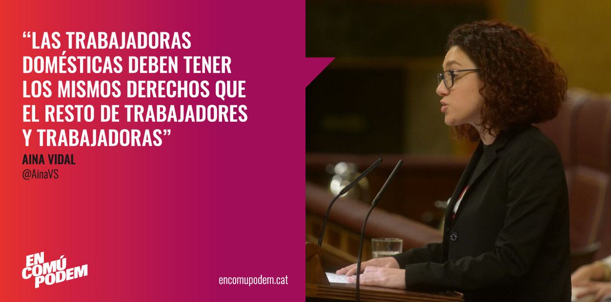 SomComuns's tweet photo. . @AinaVS defensa la nostra proposició sobre les treballadores i els treballadors domèstics https://t.co/wwITjsA22r https://t.co/VcM6atwhSW