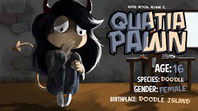 1313cookie's tweet photo. I'm excited to say that I'm going to be voicing Ms. Quatia Pawn in the @orblegend game! https://t.co/MuXcc71BXr