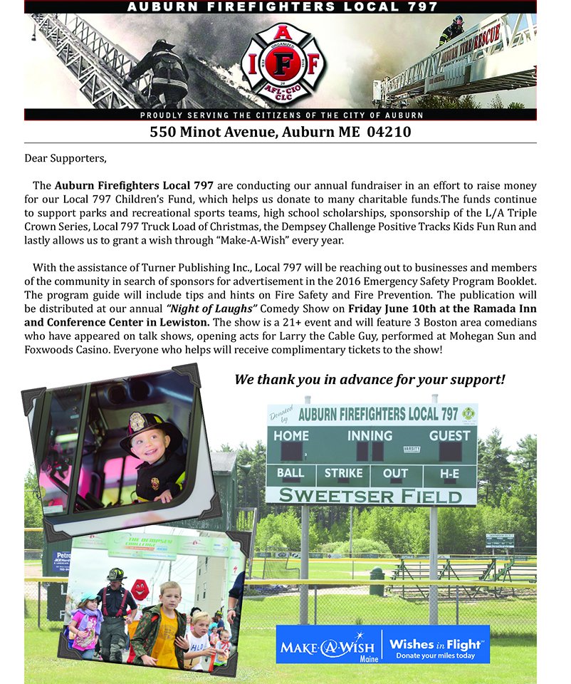 TurnerPublishME's tweet image. Donate to the #AuburnFirefighters #Local797 campaign to raise money for the Children's Fund. Please retweet!