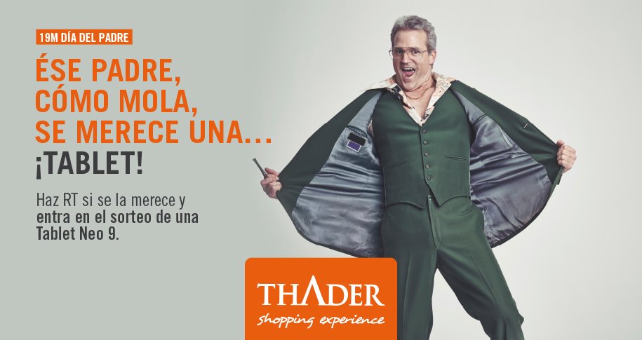 CCTHADER's tweet photo. Síguenos y haz RT si crees que tu padre se merece una Tablet @EnergySistem NEO 2 y entrarás en el sorteo. ¡Suerte! https://t.co/594Jc4IQsV