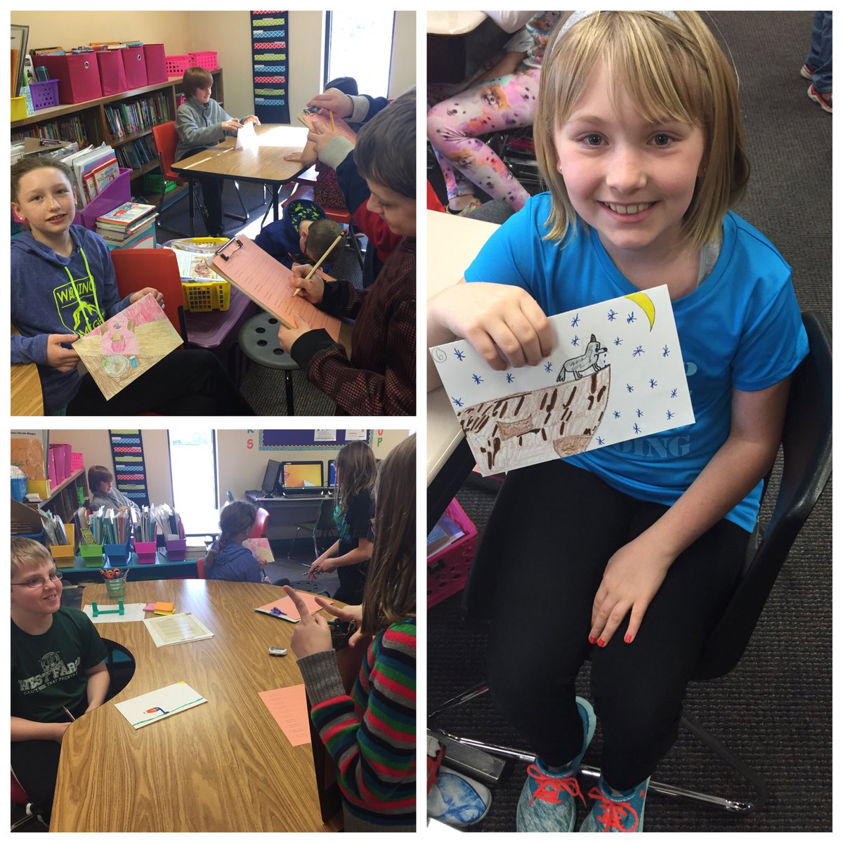 The 2nd annual idiom museum is underway with <a href="/4weisenberger/">Betsy Weisenberger</a> and her class! #wfpslearns