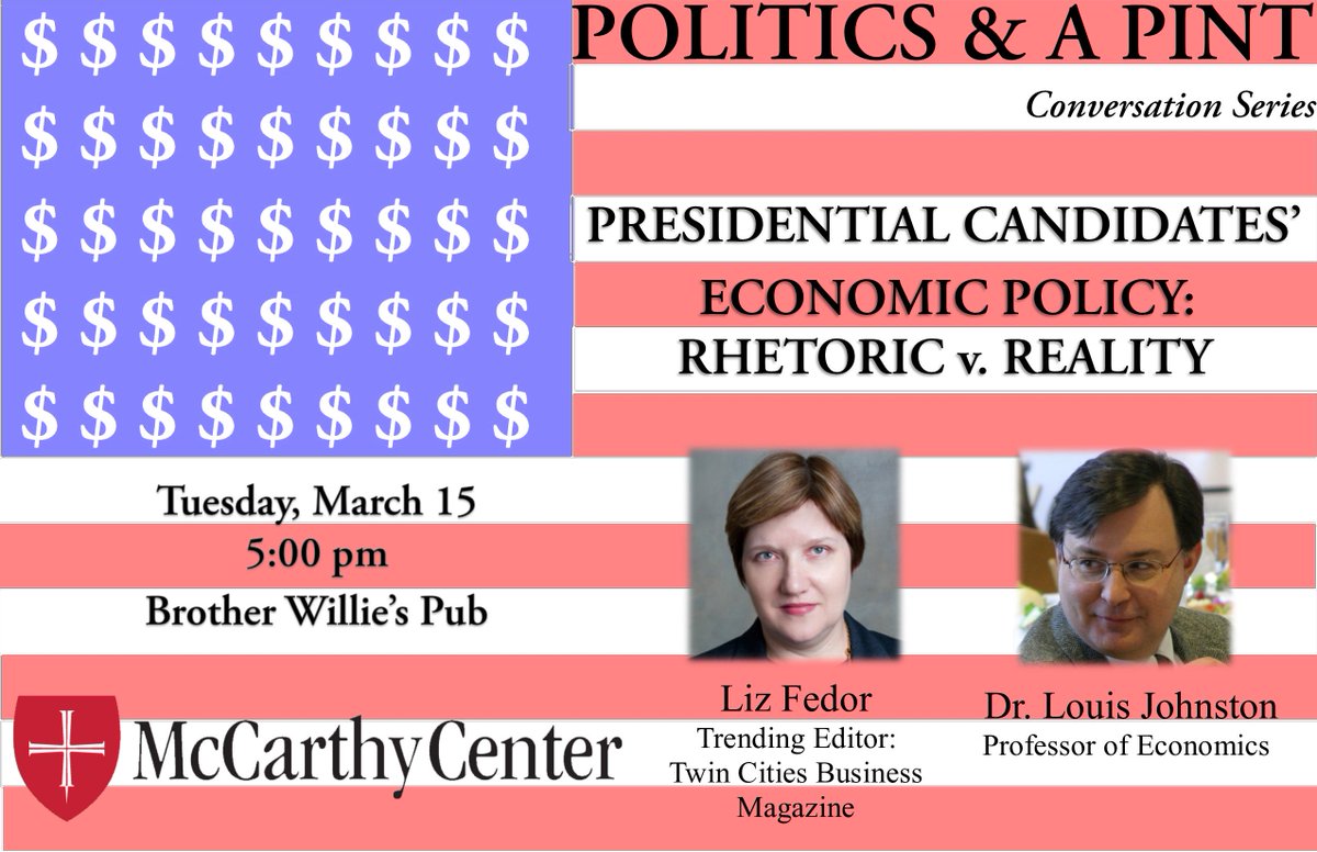 McCarthyCTR's tweet photo. Confused about #Elections2016 and candidates' policies? Come to Politics &amp; a Pint @brotherwilliesp tonight at 5PM! https://t.co/yfoyG2qKBr