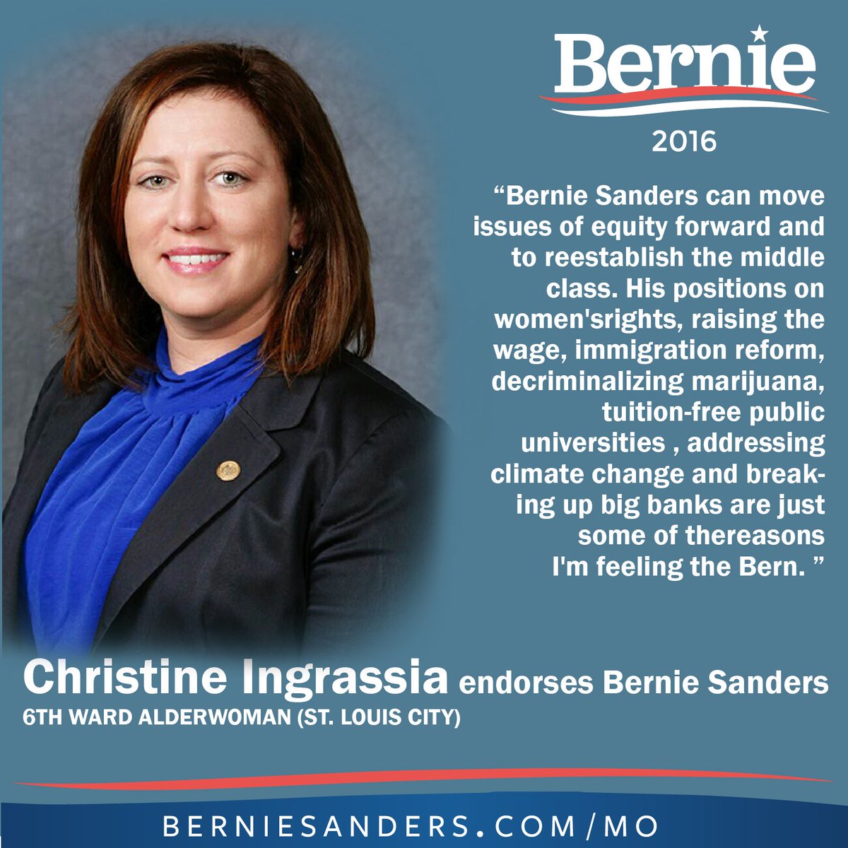 STL4Bernie's tweet photo. #Bernie2016 newest endorsements #STL4Bernie https://t.co/E4PUBRUkW0