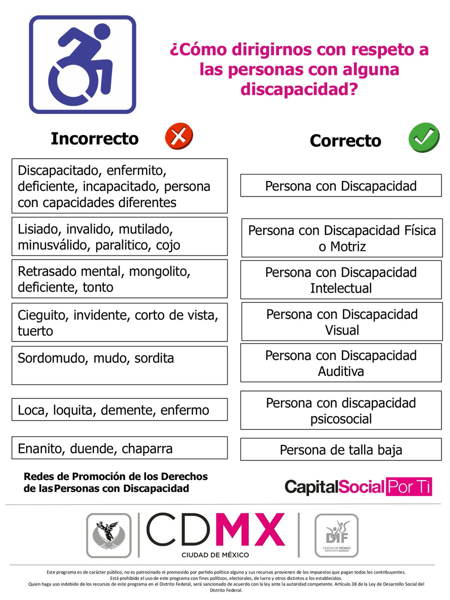 Jacquie_LHoist's tweet photo. La inclusión comienza con el lenguaje. Usemos las palabras correctas para dirigirnos a las Personas con Discapacidad https://t.co/5V4V6jpMab