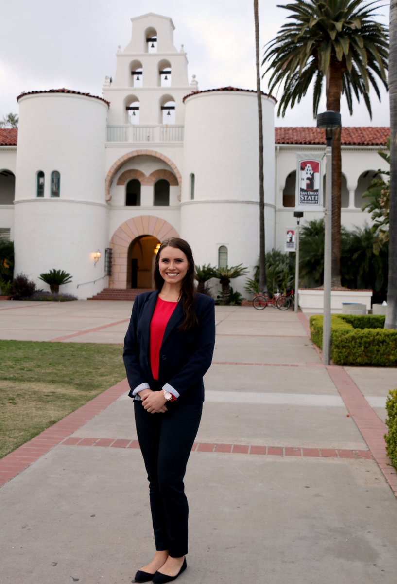 sdsuasforall's tweet photo. As Executive VP, Bridget Hansen will work closely with athletics to make events like Homecoming great! #ASforAll https://t.co/OtmZT689Xu