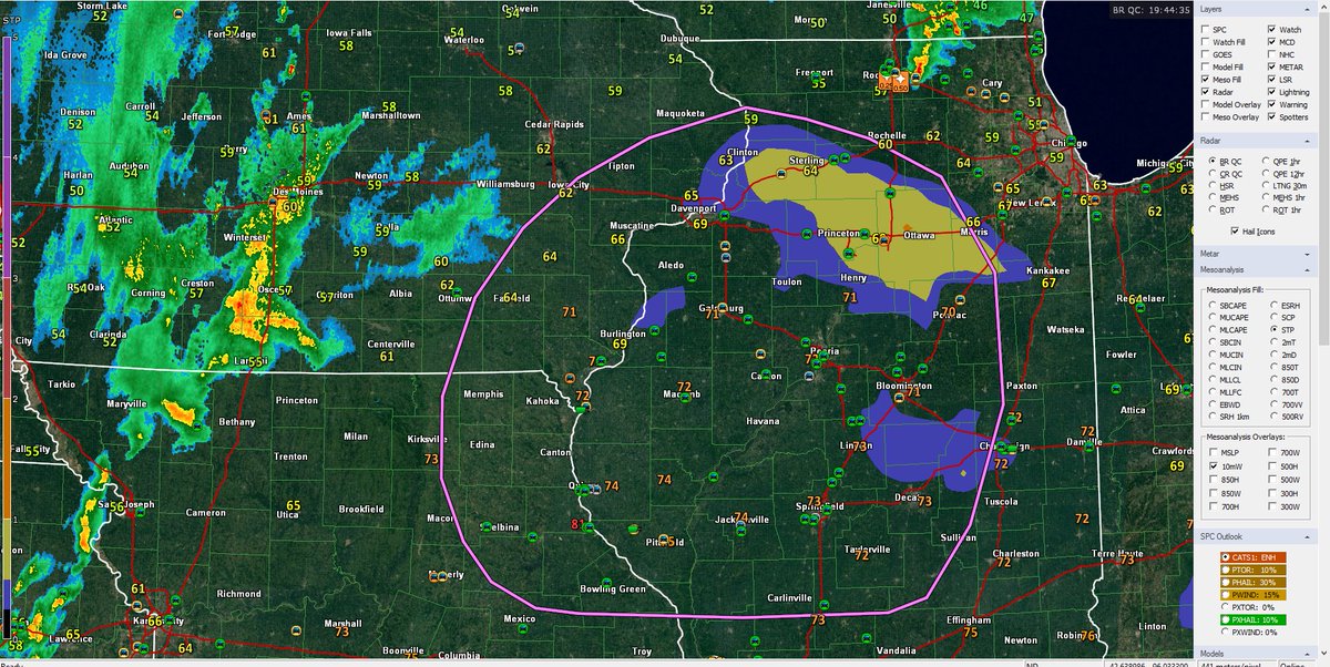 This outlined area will be under a tornado watch soon. Hoping to be heading that way in a bit.