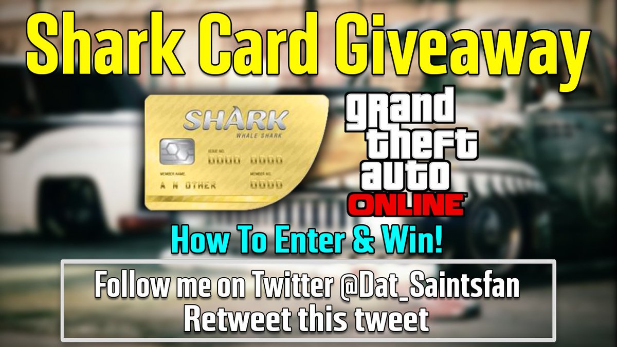 Dat_Saintsfan's tweet photo. #GTAOnline New Lowriders 2 DLC Shark Card Giveaway! Retweet this tweet &amp; Follow me to Enter.

GOOOO!!! https://t.co/8CTlEg7Vuv