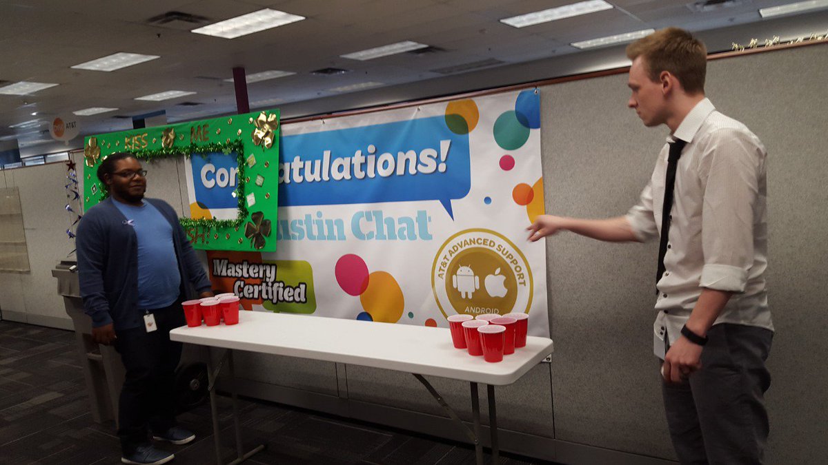 TeamMcGahan's tweet image. Stevie trying to play water pong (: #gettingmad #stpaddysday #firsttimer #waterpong #funatwork