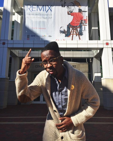 ColaMuseum's tweet photo. RSVP to meet &amp; learn about REMIX artist Fahamu Pecou (@fptheshit) tomorrow at 6pm: https://t.co/1c1ivWy785 https://t.co/hPxlTyzMeO