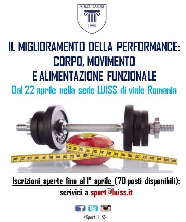 Luiss Sport (@sportluiss) on Twitter photo Alimentazione e attività sportiva? Tra i Docenti del 1º corso <a href="/SportLUISS/">Luiss Sport</a> anche <a href="/SaraFarnetti/">Sara Farnetti</a>, esperta del settore Alimentazione e attività sportiva? Tra i Docenti del 1º corso <a href="/SportLUISS/">Luiss Sport</a> anche <a href="/SaraFarnetti/">Sara Farnetti</a>, esperta del settore