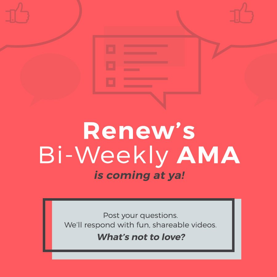 MWFTG's tweet photo. We're at it again! Use the Twitter hashtag #RenewAMA to submit your questions live on Wednesday, March 16th, 2016. https://t.co/f3rFSDKs1n