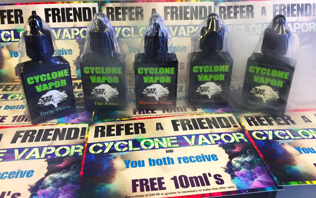 CycloneVapor's tweet photo. Who wants to find these top of the line premium flavors in a shop near you!?
#ecig #ejuice #Vapemail #vape #BoxMods https://t.co/jtKGSyETsC