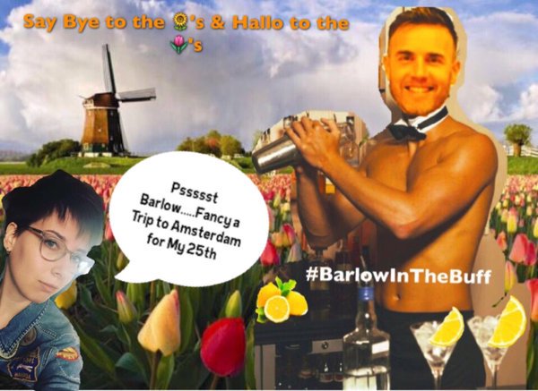 GetGaryToMarj's tweet photo. @GaryBarlow 
How about one Birthday Bash abroad? You should defo put Amsterdam on the list! ☺️👇🏻🎉 Dont tell Marj!;) https://t.co/ZrEv5j55MQ