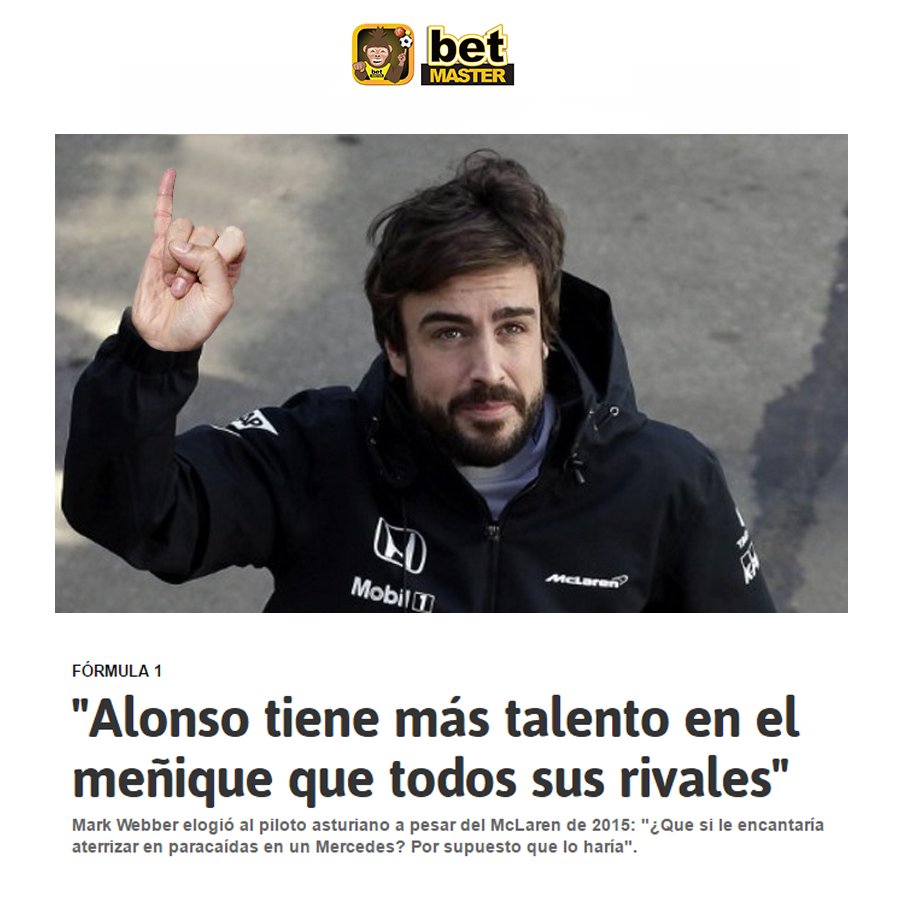 betmasterapp's tweet image. #Webber lo tiene claro! #Alonso is back! #f1 #f1testing 
j.mp/betMasterApp