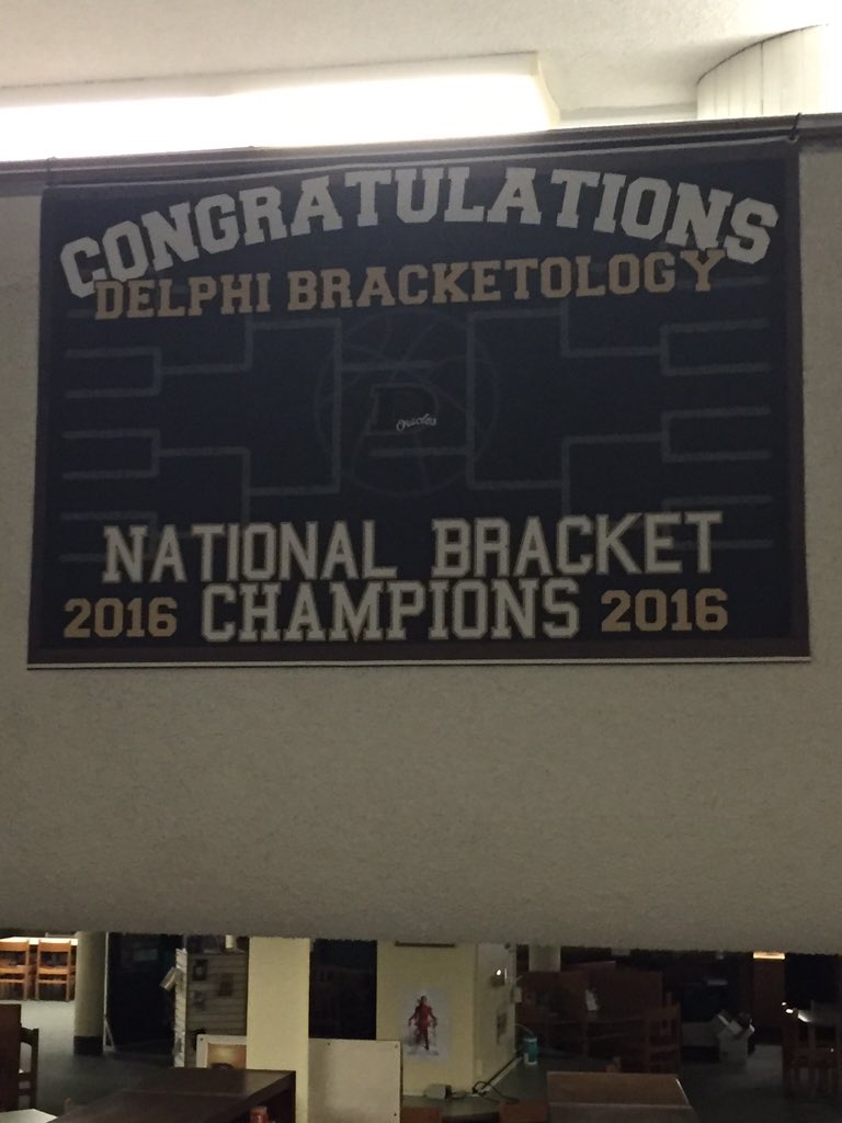 DelphiBrackets's tweet photo. Our school print shop made us a banner. We appreciate it! https://t.co/a6Tv8ps2KM
