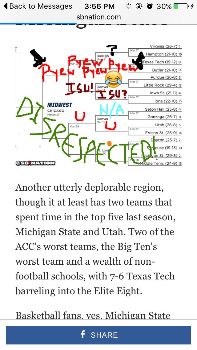 abbbspence's tweet photo. Basically my bracket 🔫: #pyewpyewpyew #wreckem #ballering https://t.co/g07OvqmtAM