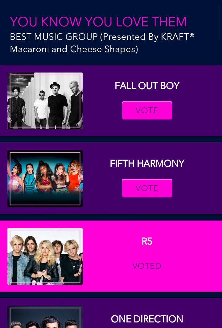 R5RadioFam's tweet photo. Voten desde la página también por favor
https://t.co/0akAnQcoen 
I vote for #R5 #YouKnowYouLoveThem @radiodisney 
https://t.co/XZk5TVTiTt