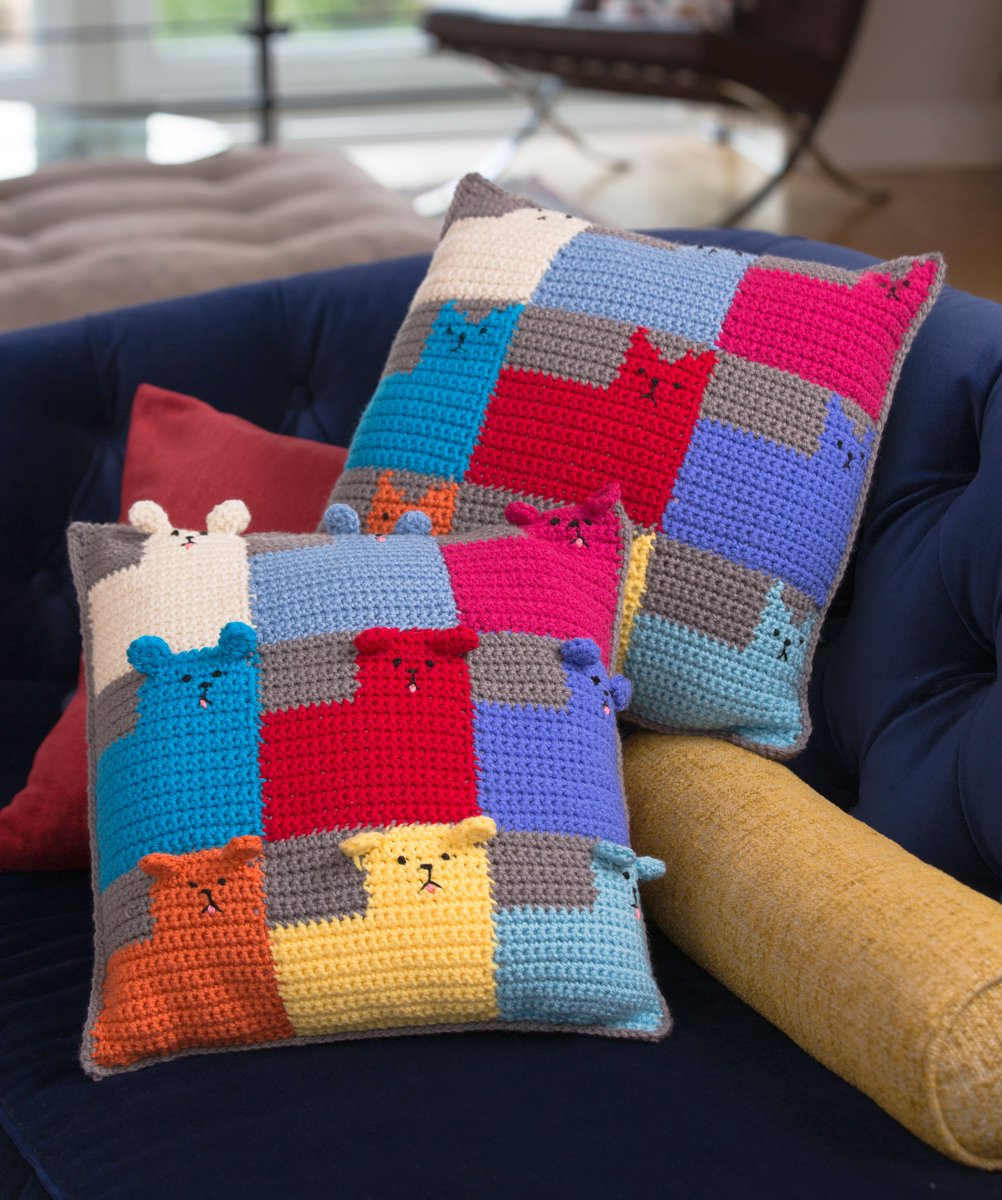 RedHeartYarns's tweet photo. Kittens and Puppies for Sale Pillows Free Crochet Pattern | Red Heart  https://t.co/l5mFEMsCcm https://t.co/dQS5I5vqV5