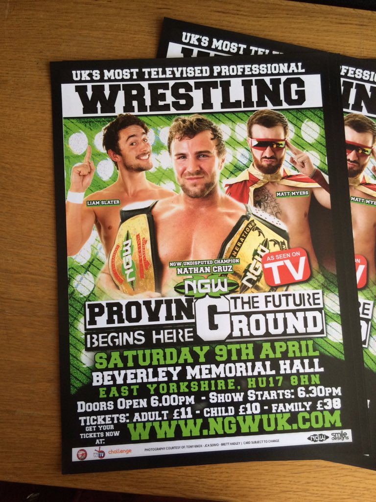 We're excited to welcome back the guys at <a href="/NGWrestlingUK/">NGW- New Generation Wrestling</a> next month for another great night. 9th April. #Beverley