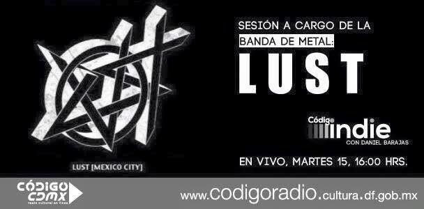 lustcurse's tweet photo. Vayan sintonizando @CodigoIndie a través de @codigodfenvivo que tendremos #MetalEnVivo 4 PM https://t.co/MT8mlicXV0 https://t.co/k9JMvHUqjF