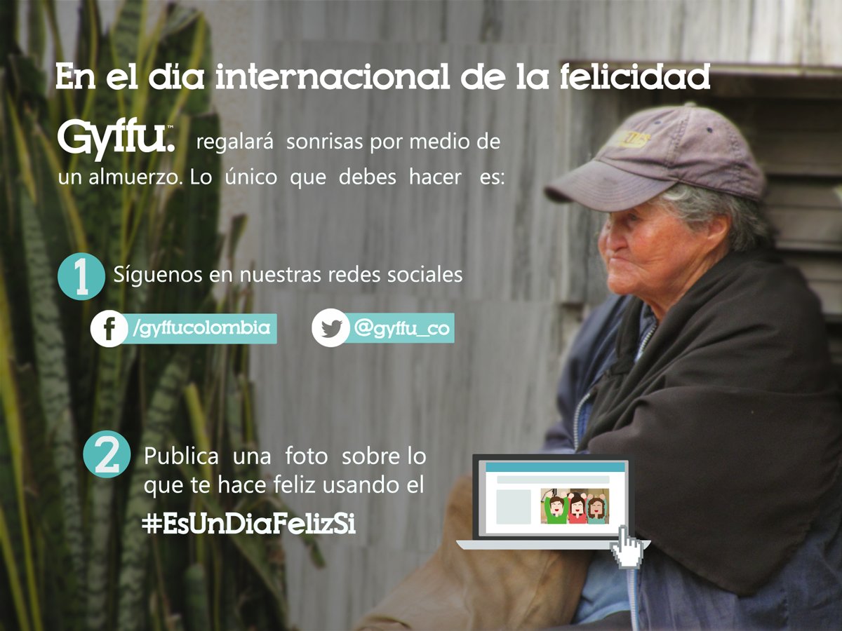 Gyffu_co's tweet photo. Sube una foto de lo que te haga feliz, con el #EsunDiaFelizSi y ayúdanos a regalar sonrisas. #gyffers #familiagyffu https://t.co/Bj7wdATg3u