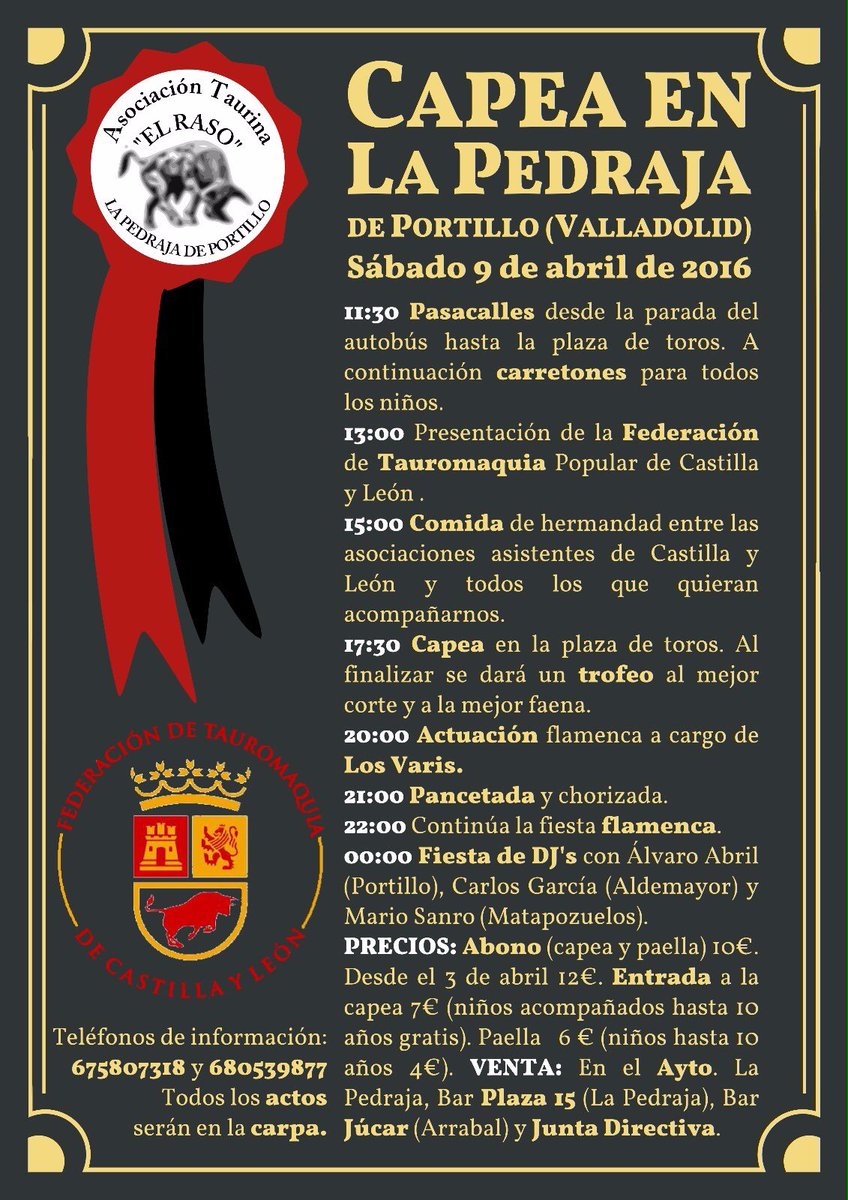 SentirTaurino1's tweet photo. La Pedraja de Portillo (Valladolid), capea el 9 de abril @ACT_ElRaso https://t.co/bbDZKTwpHS