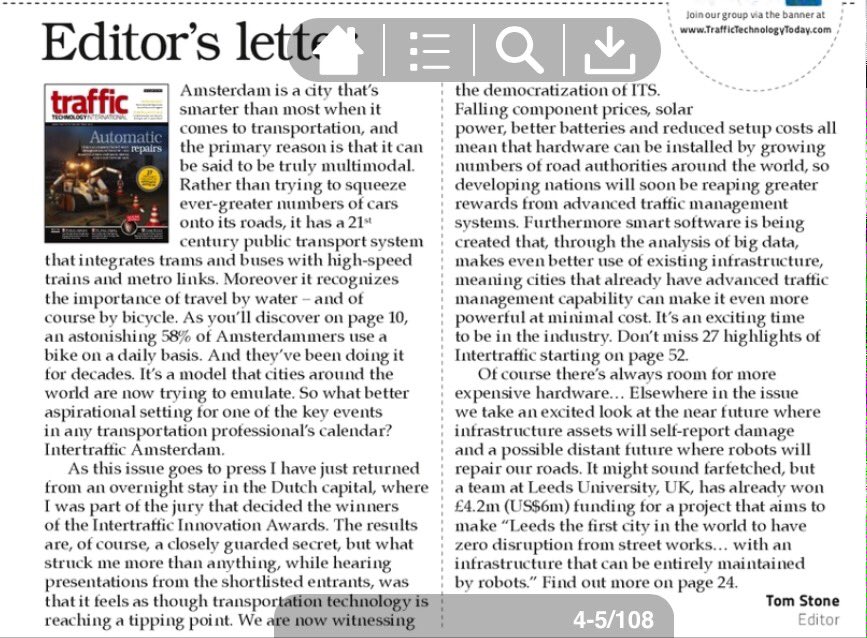 TTI's Tom Stone: 58% of Amsterdammers use a bike on daily basis, a model that cities around the world try to emulate