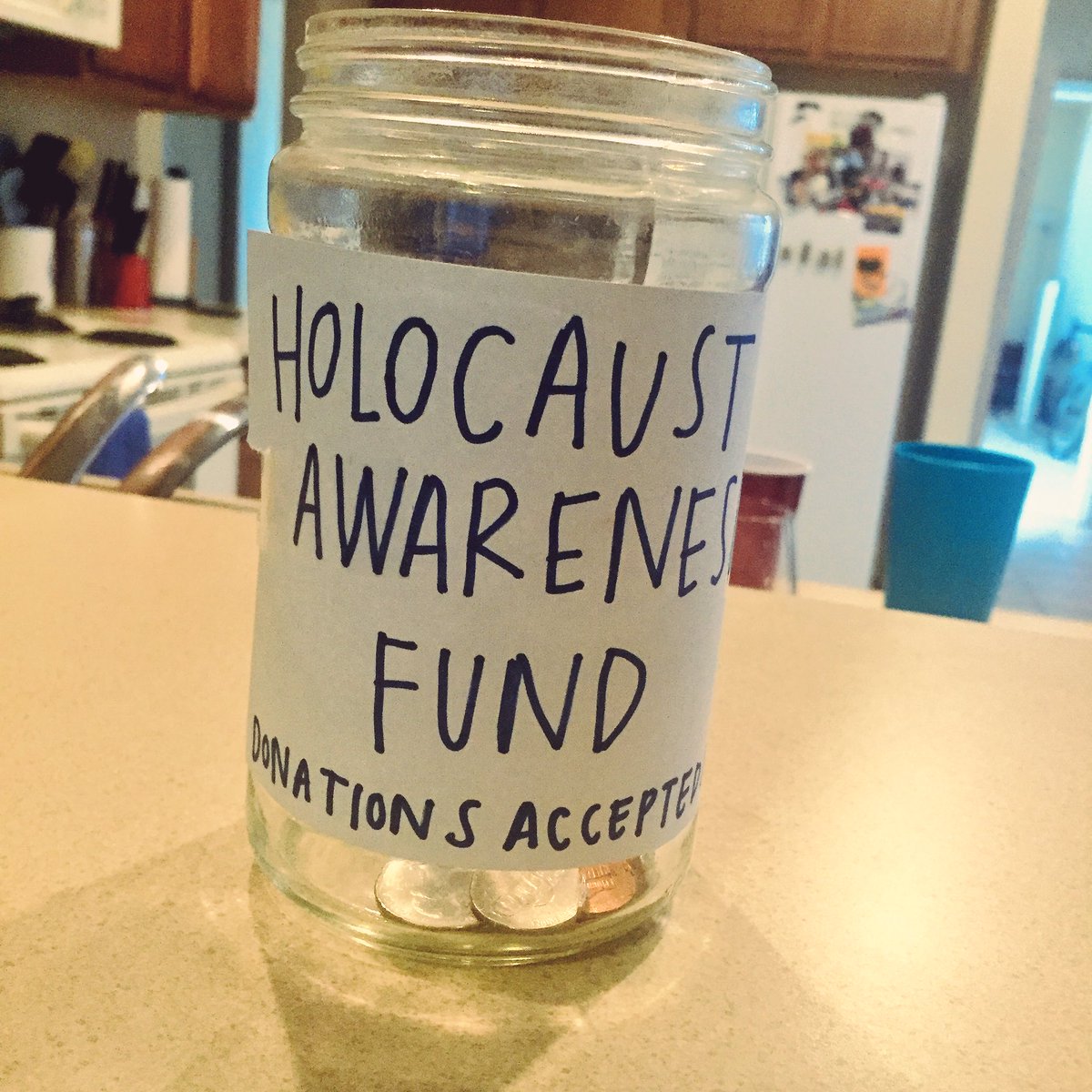 nathan4orlando's tweet photo. Drumroll please... A grand total of $0.32 was donated to promote holocaust awareness in the greater Orlando area! https://t.co/hgB4wG1f2n
