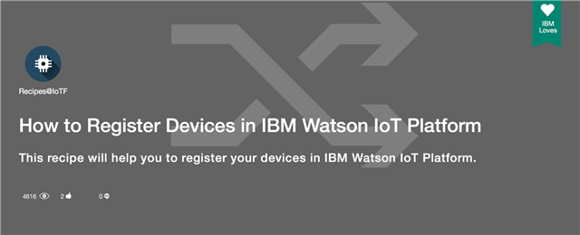 whitfiea's tweet photo. How to register devices in IBM #Watson #IoT Platform (RECIPE) https://t.co/ezCoFBIT4x https://t.co/WNafVvTVVd