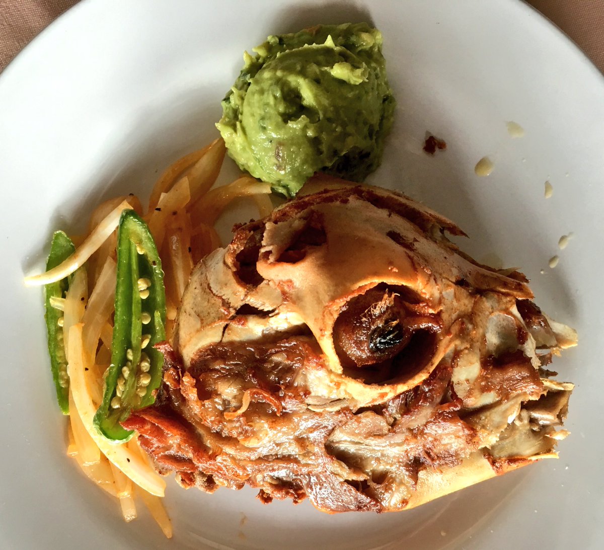 TrincheEstudio's tweet photo. Cabecita de cabrito al horno en el Correo Español @CasaHevia #LaSendadelCabrito #CDMX https://t.co/GSowbFYVQ0