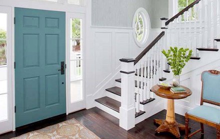 homeclick's tweet photo. One of the easiest &amp; most effective ways to jazz up your entry is by painting the interior of your exterior door. https://t.co/ZYZoKYaeRr