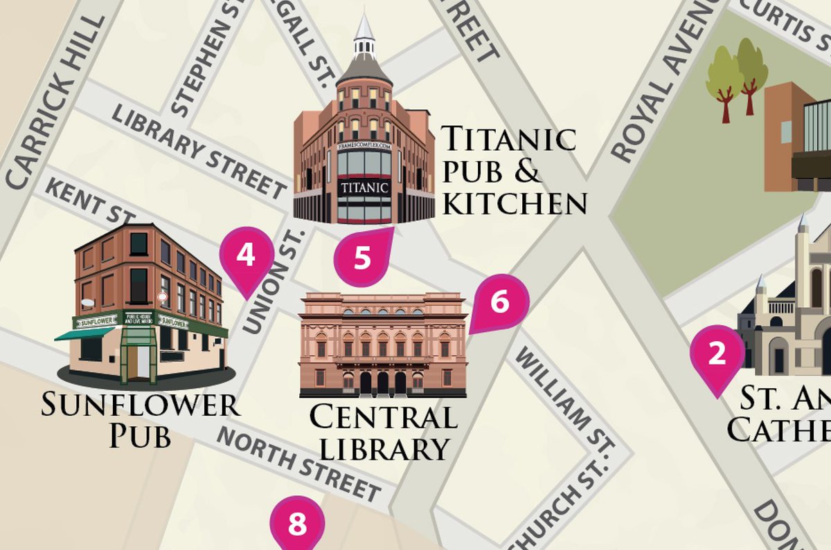 wearedarkstream's tweet photo. We have just finished the latest batch of icons for the new 2016 Belfast Map for the Pretty Useful Map Company. https://t.co/bWkcMje6c0