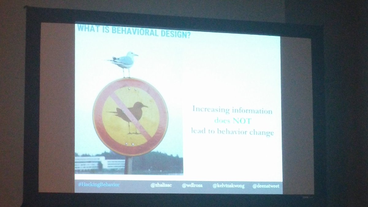 smereux's tweet image. Increasing information does NOT lead to behavior change #hackingbehavior #sxsw #SXSW2016