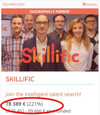 fundwisely's tweet photo. Our 6th successful company is .@Skillific! Min investment overfunded by 221%, 64 new investors on board! Congrats! https://t.co/ccrYx80tmS