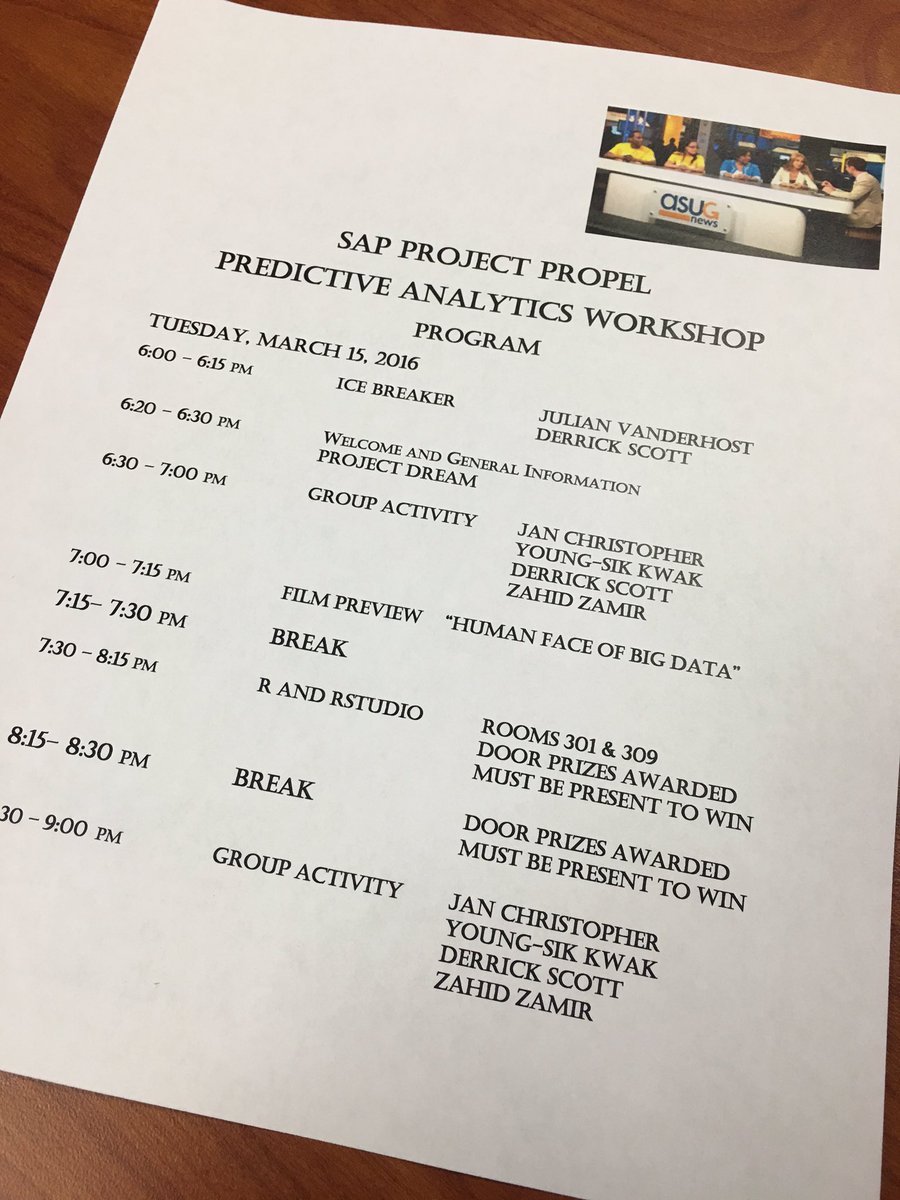DSUSTOMPP's tweet photo. Agenda for the Evening! #ProjectPropelEmpoweredbySAP #STOMPP #DSU @SAP_UA https://t.co/juDppL8SLC
