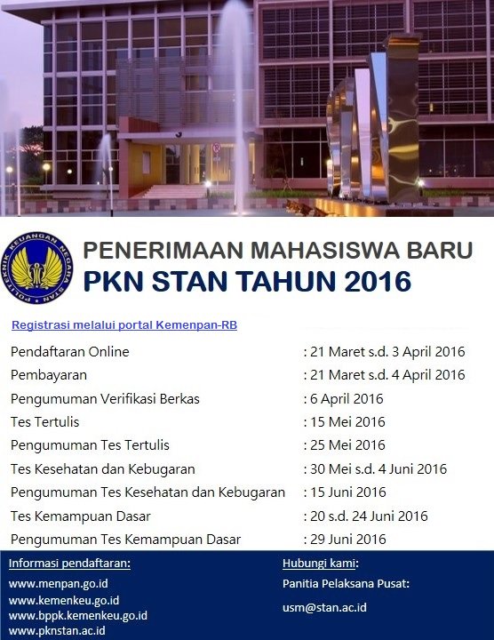 Ringkasan linimasa pelaksanaan #USMPKNSTAN 2016.