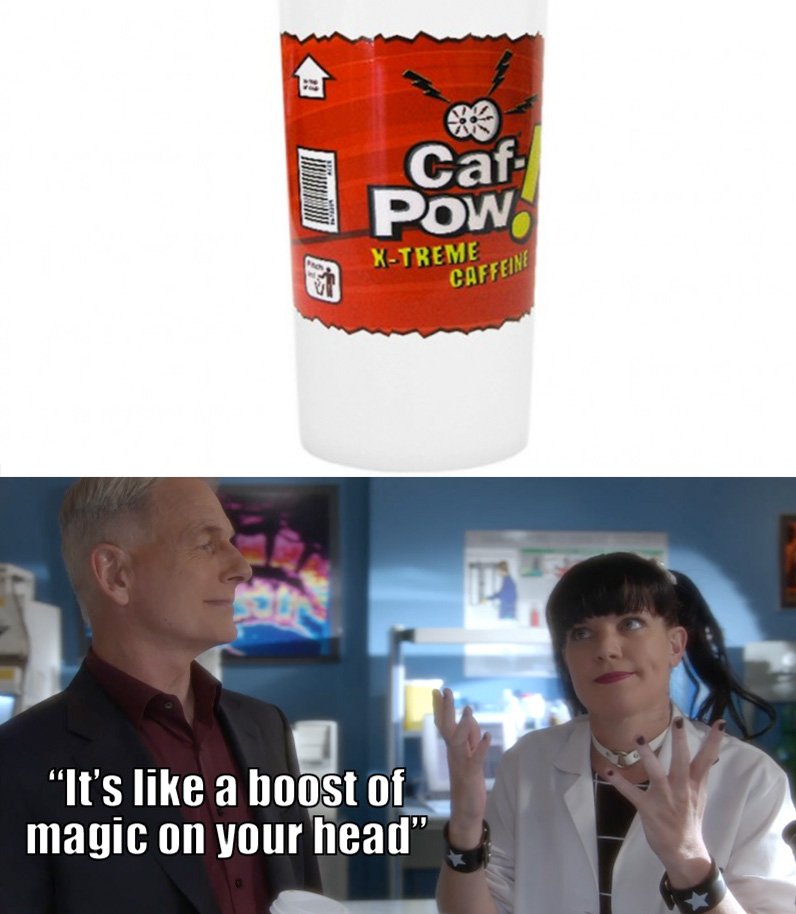 ncisverse's tweet photo. Can’t get enough caffeine? Grab yer #CafPow gear @CBS Store now https://t.co/5Qzfm4rzZQ #NCIS @PauleyP #NCIS300 https://t.co/ttbnswDzCe