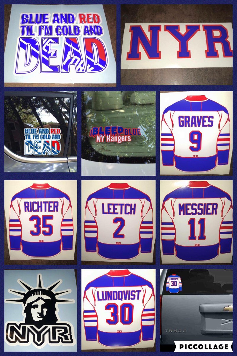 NYRangerFanclub's tweet photo. Full load of Vinyl decals back in stock! DM us or visit our site. #nyr #nyronmsg #SuperTuesday https://t.co/b2DaRUZPsm