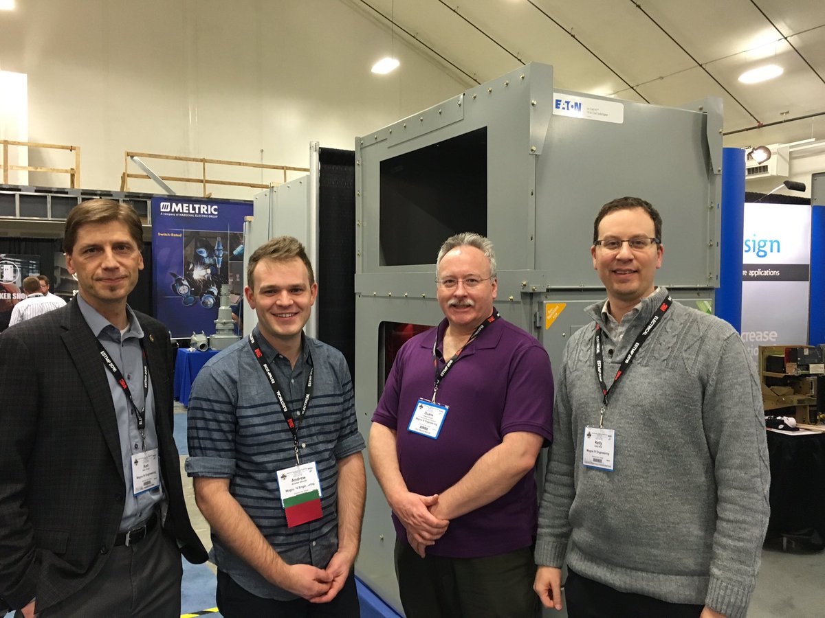 MagnaIVEng's tweet photo. We're checking out the vendor exhibition with @IEEEESTMP at #ESTMP2016 #electricalshowandtell https://t.co/q01u3z8o5j