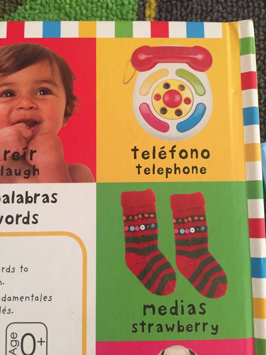 Lost in translation... Happy to check for you your bilingual books before you publish <a href="/PriddyBooks/">Priddy Books</a> medias are socks!