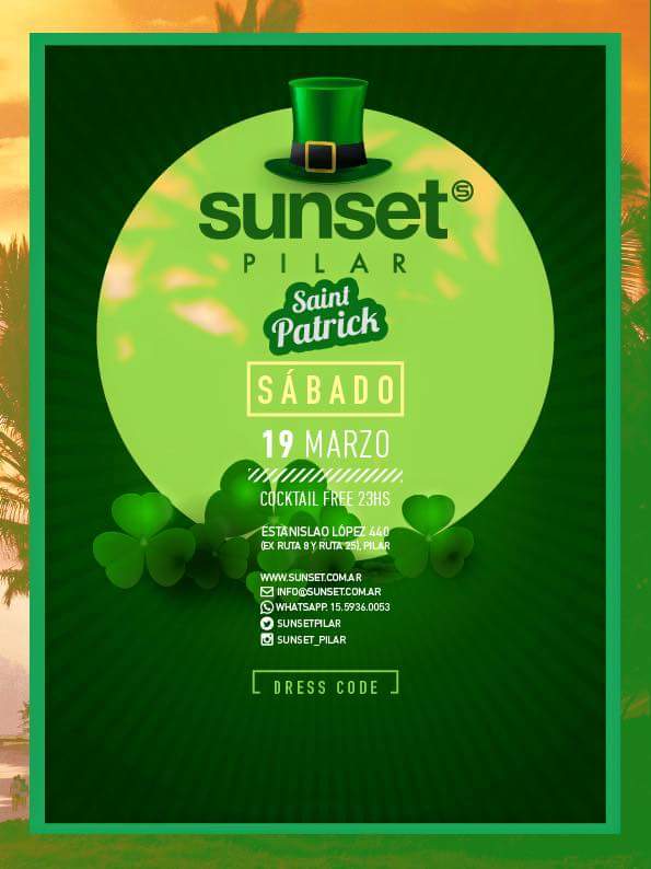 Sunset_Pilar's tweet photo. Este Sábado Celebramos Saint Patrick Day 🍻
Lista Cristián De Vega hasta las 2 am(click en me gusta👍y quedas anotado) https://t.co/23giYsMcih